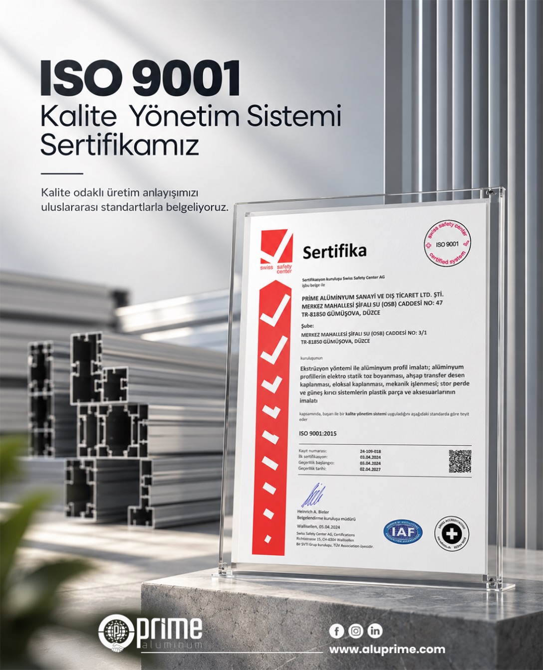📜 Kalitemizi Uluslararası Standartlarla…