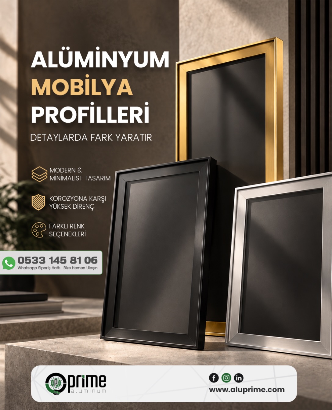 Alüminyum mobilya profilleriyle tasarıma…